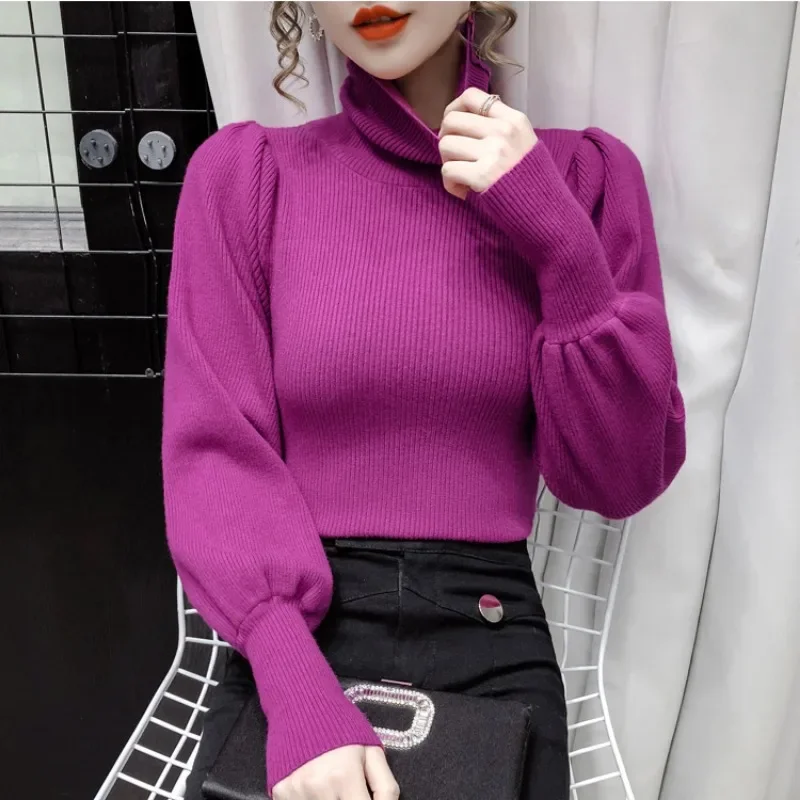 Long Sleeve Knitted Sweaters for Women Basic Fashion 2024 Female Pullover Outerwears Elegant Korean Wear To Work Hot Sale Winter