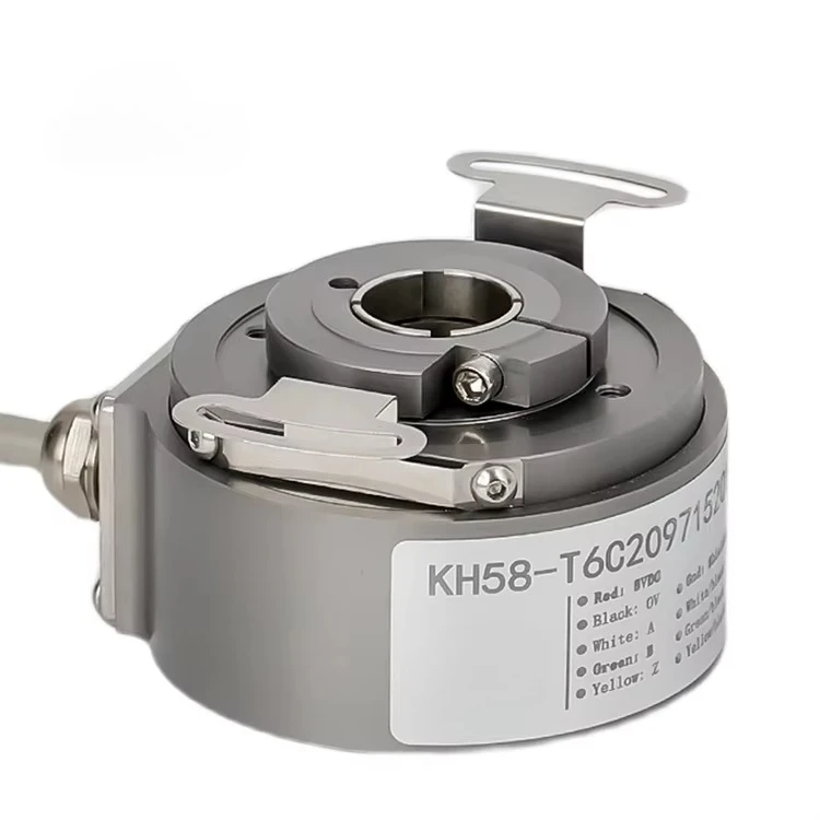 KH58 High Resolution Incremental Optical Rotary Shaft Encoder IP65 Protection A/AB/ABZ Phase for Motor CNC Automation Robotics