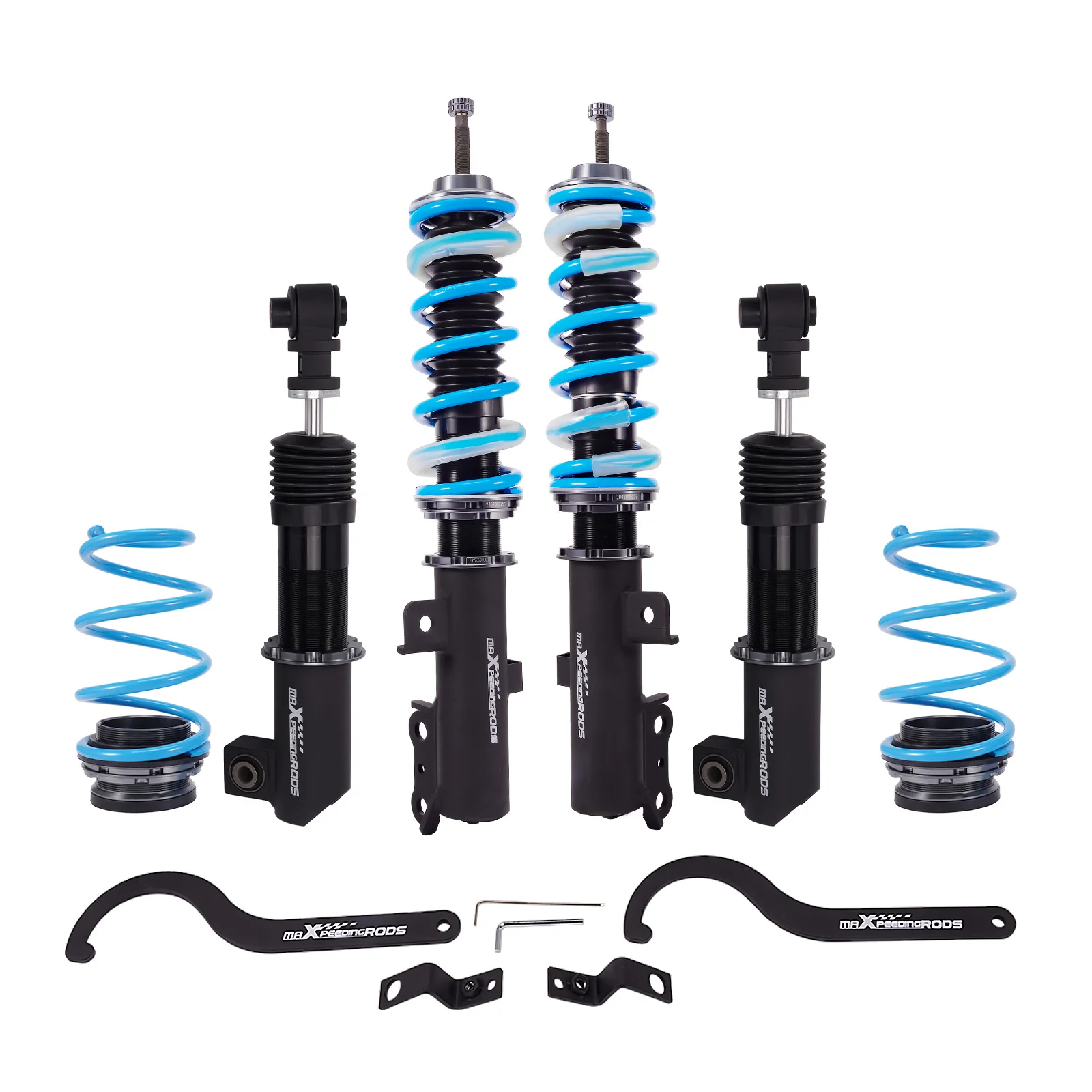 MaXpeedingrods 24 Way Front Rear Coilovers Shocks Struts Lower Kit for Kia Soul 2010-2013 Daily Use Shocks Damping Adjustable