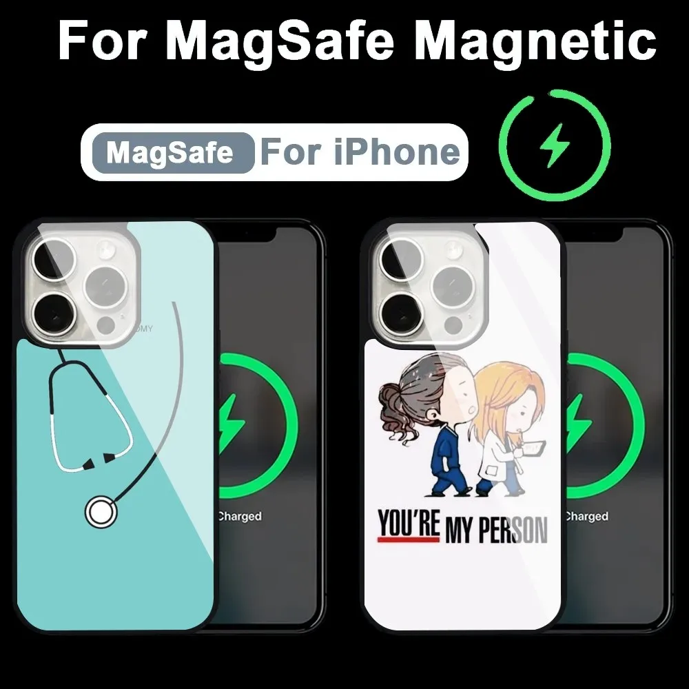 

Grey Anatomy Phone Case Alex Mirror For Magsafe Wireless Charging Caver For IPhone 13 14 15 Pro Max 11 12 Mini