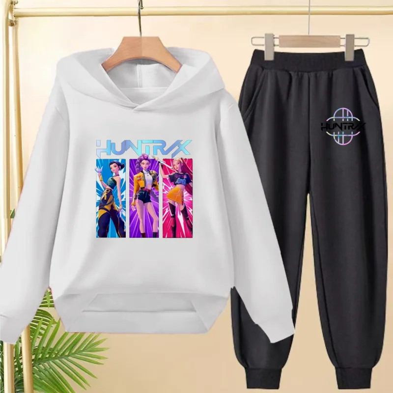 

3-13 Children's Hooded Sweatshirt + Long Pants Set. Baby Children's Sportswear, Loose and Casual Suits for Boys and Girls