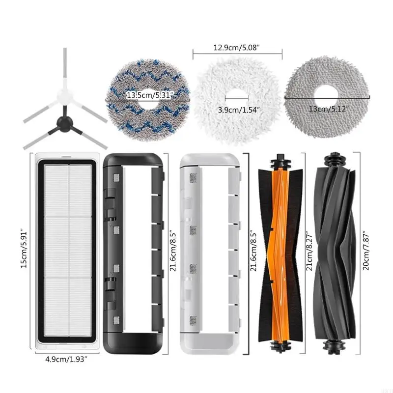 Kits reemplazo M6CB para aspiradora robótica W10S Robot Robot Cepillos laterales vacío Cepillo principal Filtros HEPA