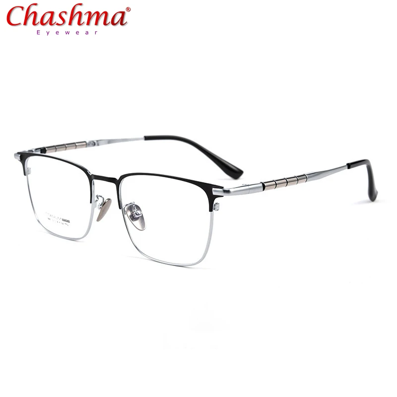 

Pure Titanium Spectacle Men's Business Oversized Eyeglass Frames Ultra-light Full Rim Optical Prescription Eyewear Oculos 9009