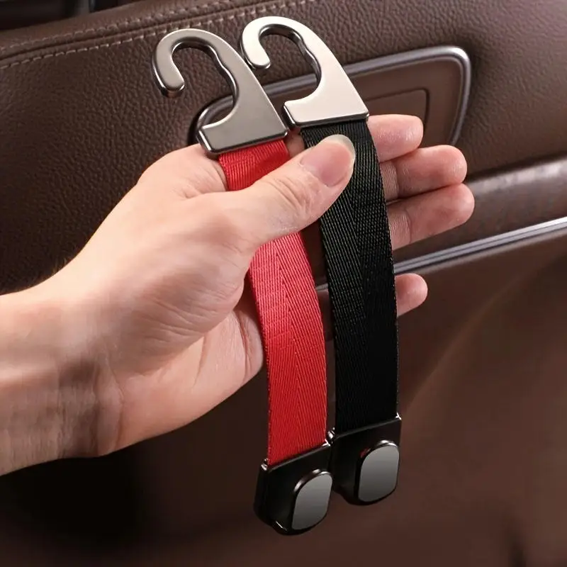1/2 Peças Ganchos para Encosto de Carro, Suporte Organizador para Bolsas, Clipes de Fixação Automotivos, Acessórios Internos para Armazenamento em Carros