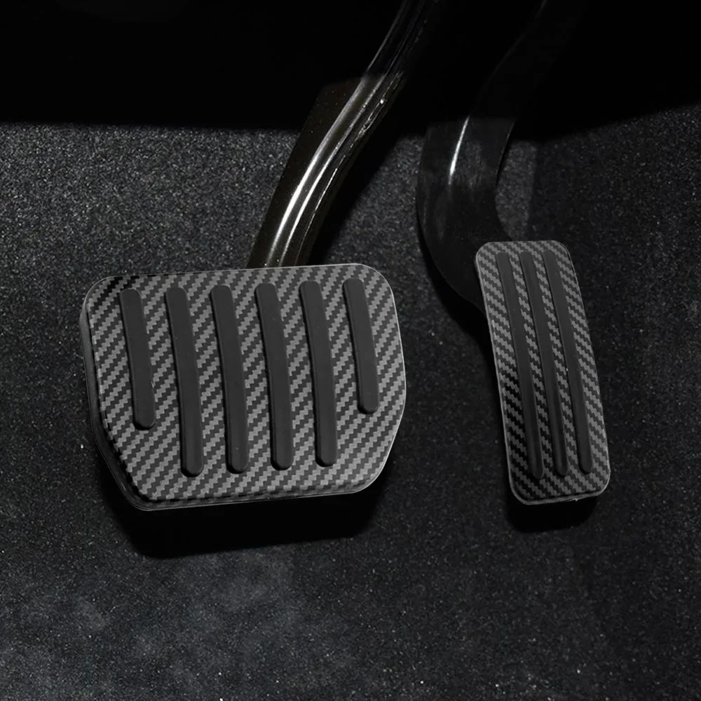 Car Pedals for Tesla Model 3 Model Y 2022 2023 2024 Accelerator Gas Brake Pedal Cover Non-Slip Carbon Fiber Pad Accessories