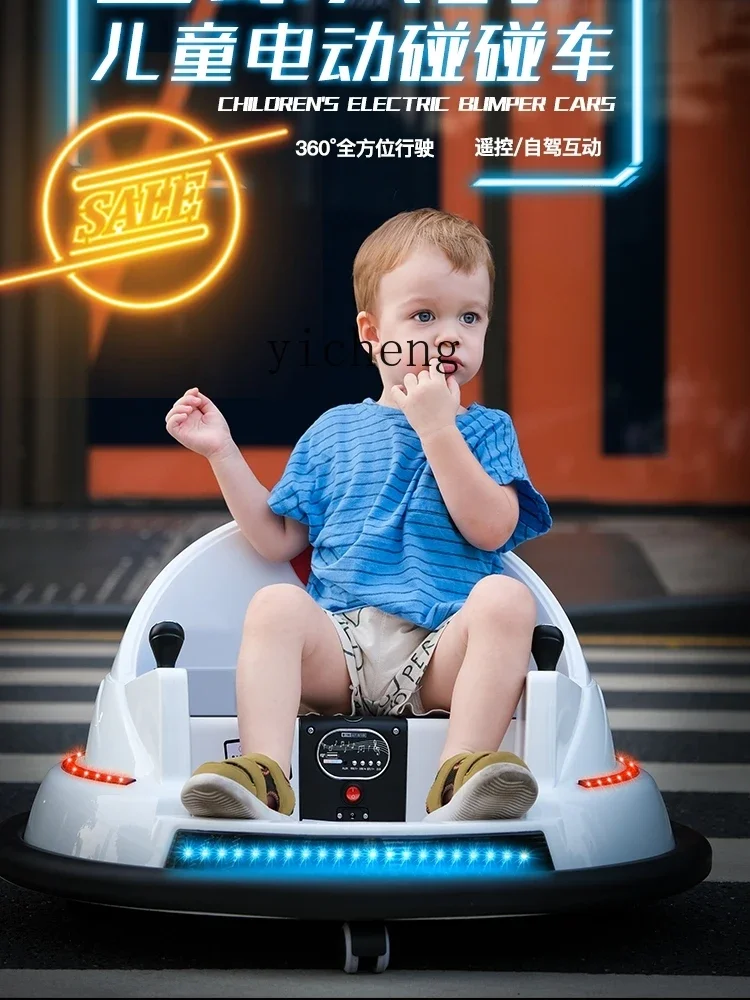 Tqh Children's Electric Car Infant Bumper Car Can Sit Baby's Stroller Four-Wheel Car with Remote Control