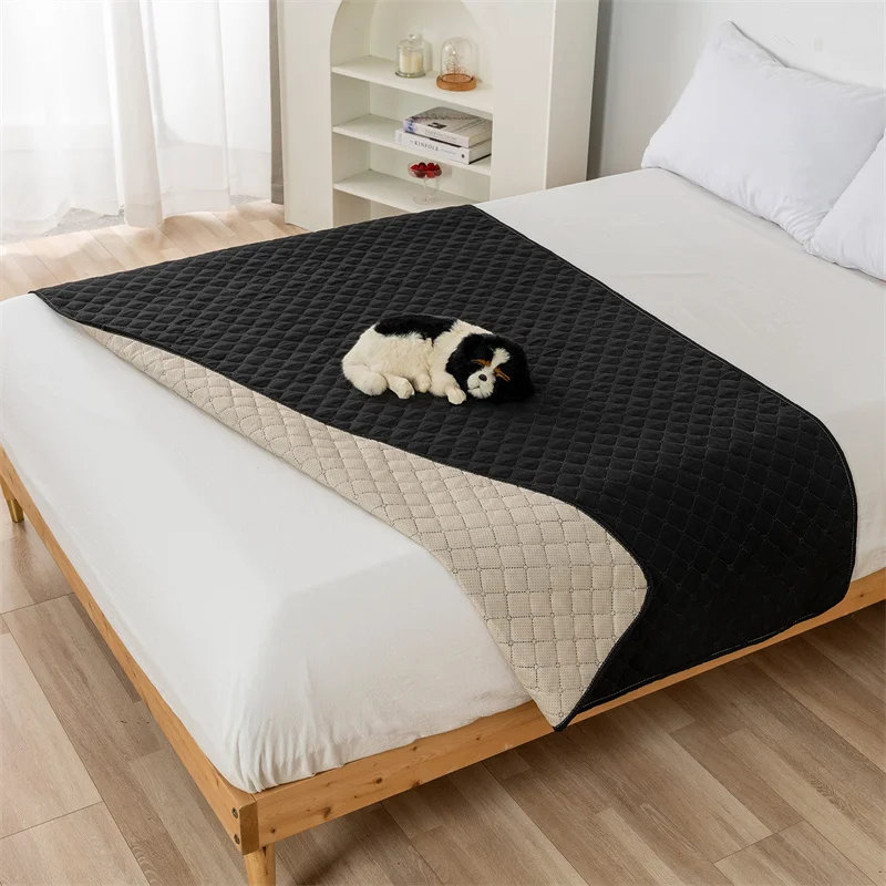 Waterproof Bedspread Pets Dog Cat Kids Urine Pad Bed Sheet Cover Quilted Mattress Pads Washable Mattress Protector Covers Solid view 5