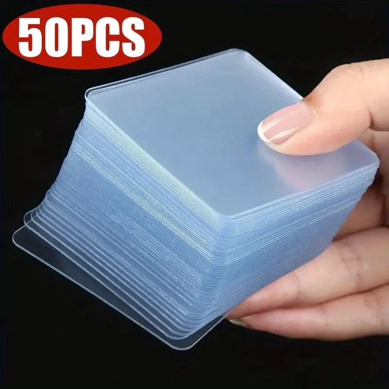 50 Stück stark klebendes doppelseitiges Klebeband, robustes, spurloses transparentes Klebeband, abnehmbare Streifen, klebriges Nano-Klebeband für Paste-Artikel