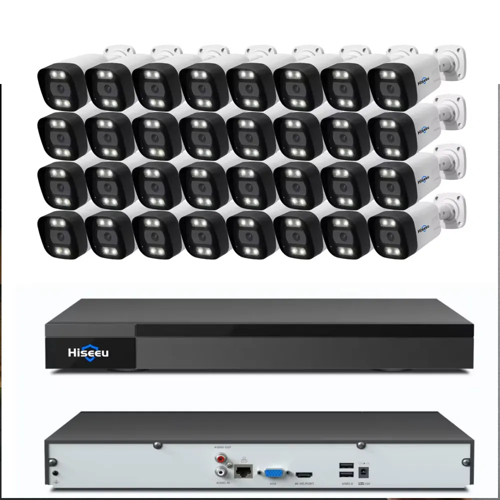 HD 8/5/4mp 16ch 32ch 72channel nvr kit set sorveglianza visione notturna Ptz Dome poe nvr sistema di telecamere di sicurezza