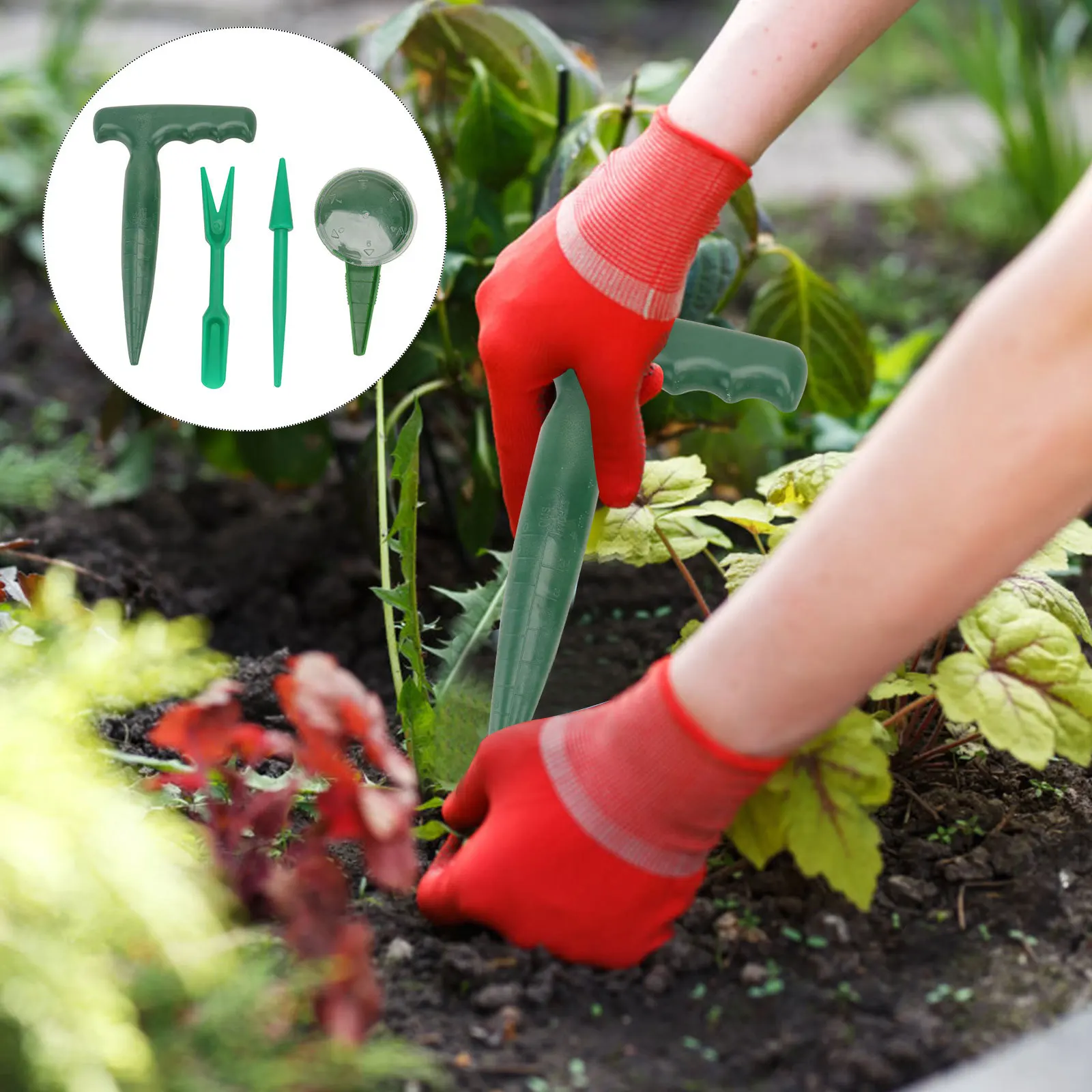 

Gardening Tools Set Plastic Widger Seedlings Dibber Transplanter Dispenser For Garden Planting Tool Kit Shovel