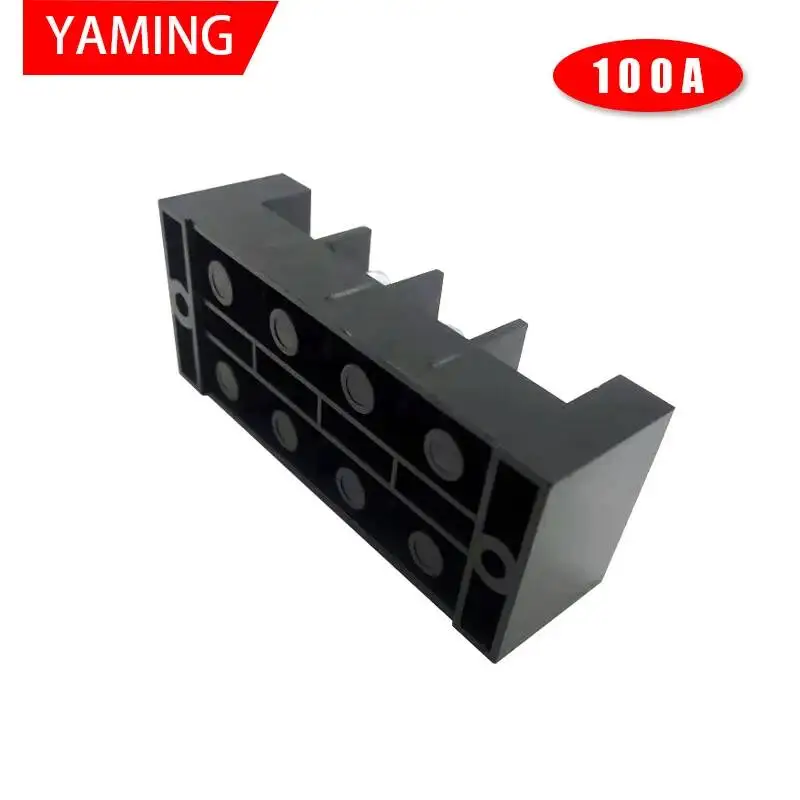 TBC-1004/TB-1004 Fixed Type 100A 600V 4 Position 0.5-25mm2 Connection Terminal Block Electrical With Copper