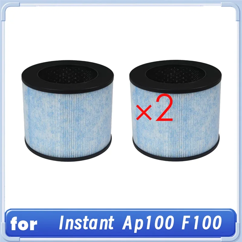 F100 Filter Replacement For Instant AP100 Small Air Purifier With Antimicrobial Coating And Activated Carbon Filter-A77G