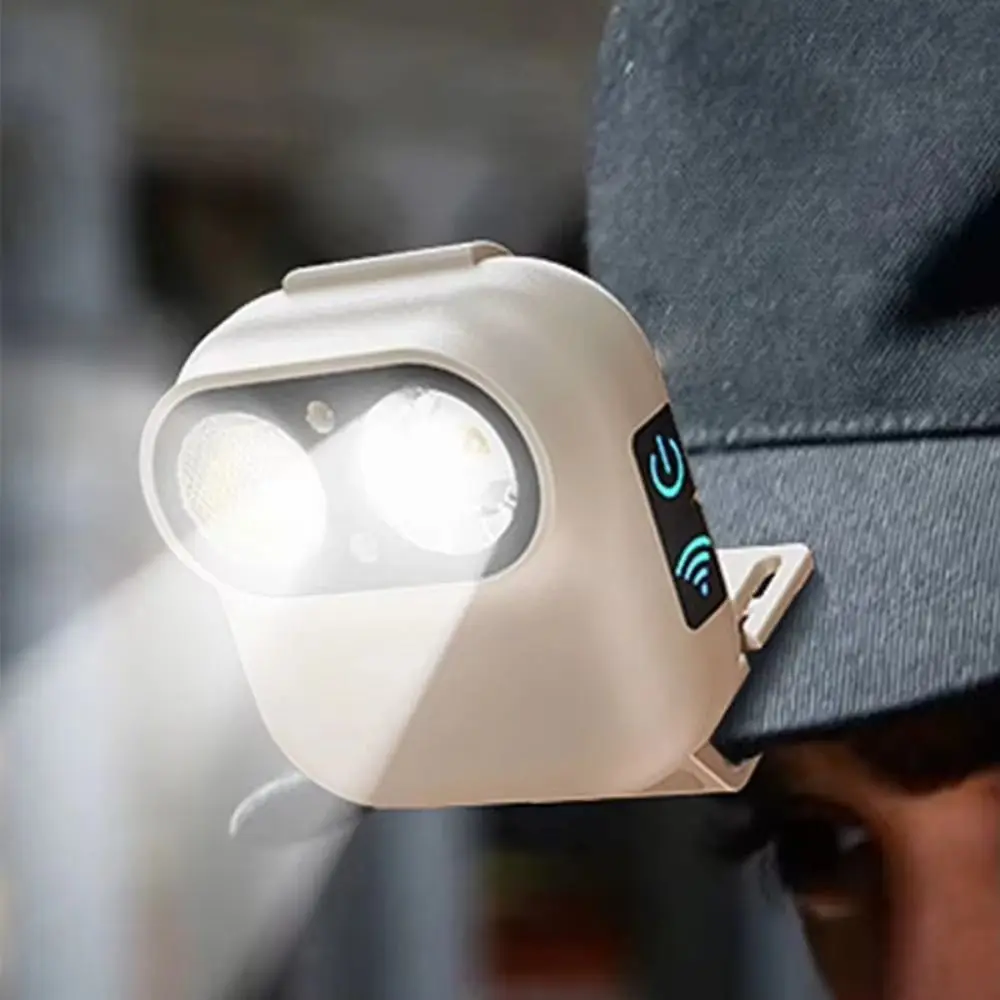 Six-speed Dimming Smart Sensor Headlamp Free Your Hands Induction Rechargeable Headlamp 15cm Induction Dual Lamp Core