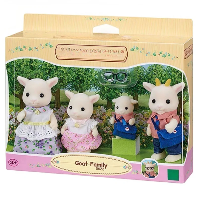 Original Forest Baby Goat Family Girl Children'S Toy Birthday Gift Animal Doll Girls Toys Pretend Play House Toys