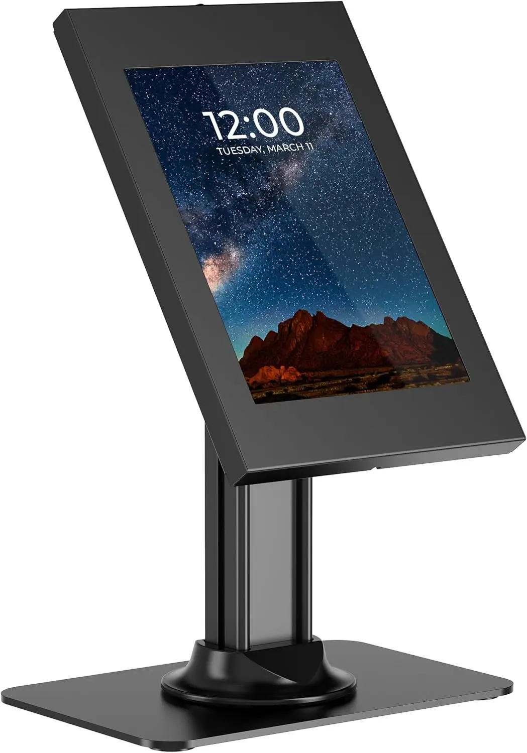 

Secure Tablet Kiosk Stand with Locking Enclosure and Freestanding Base, Compatible with iPad Pro, Air & Gen 7-11 (10.2-11")