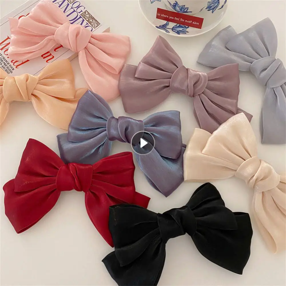 Barrette Metal Clips French Barrette Big Bows Cute Fashion Clips Bow Hairpin Headband Women Kids Hair Clips Sweet Elegant