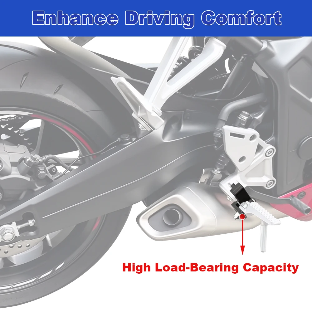 Motorcycle Aluminum Rider Footpeg Lowering Mounts Front Footrests Brackets For CBR650R CBR 650R 2024 2025 2026 For Honda