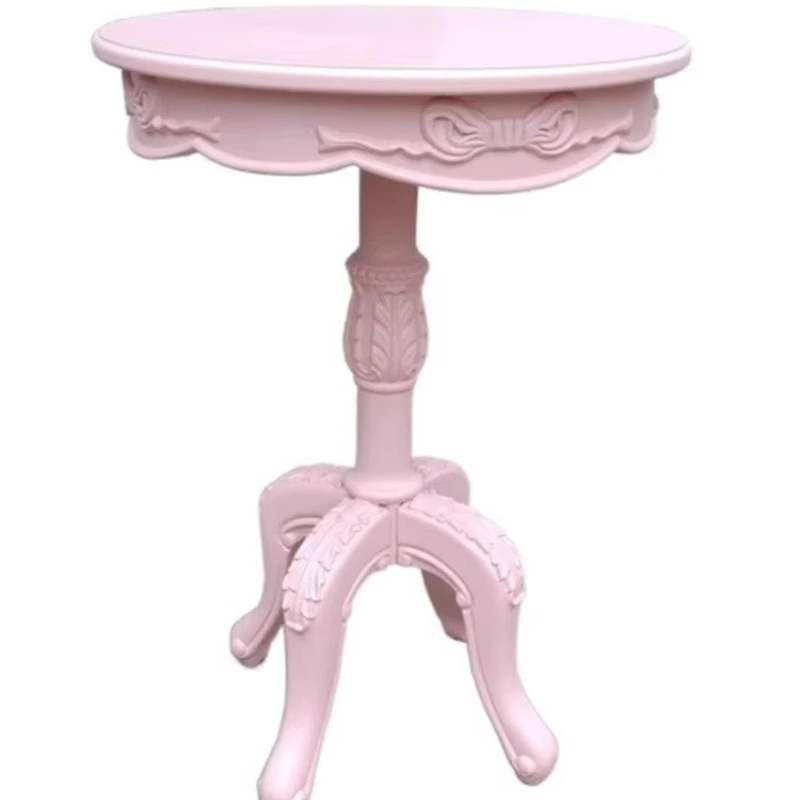 

Solid wood small round table coffee table dessert restaurant B & B balcony leisure living room bedroom