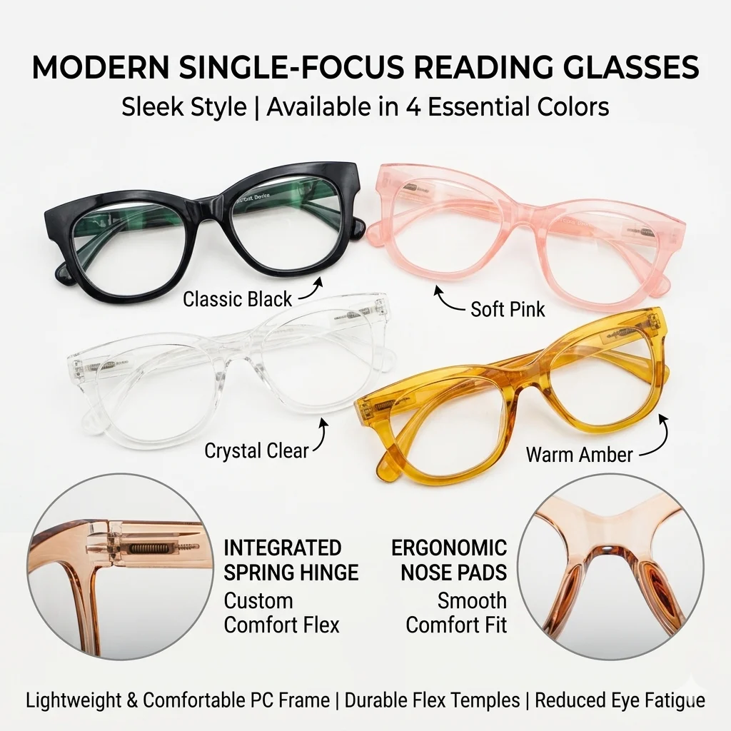Anti-Blue Light Reading Glasses, Suitable for Reading Books, Electronic Devices, Indoors and Outdoors, Suitable for Both Men and Women.