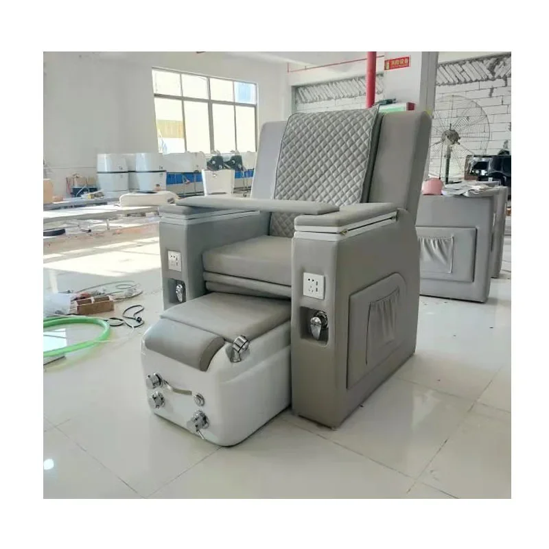 high quality gray electric  steam seat throne chair spa pedicure chair with motor