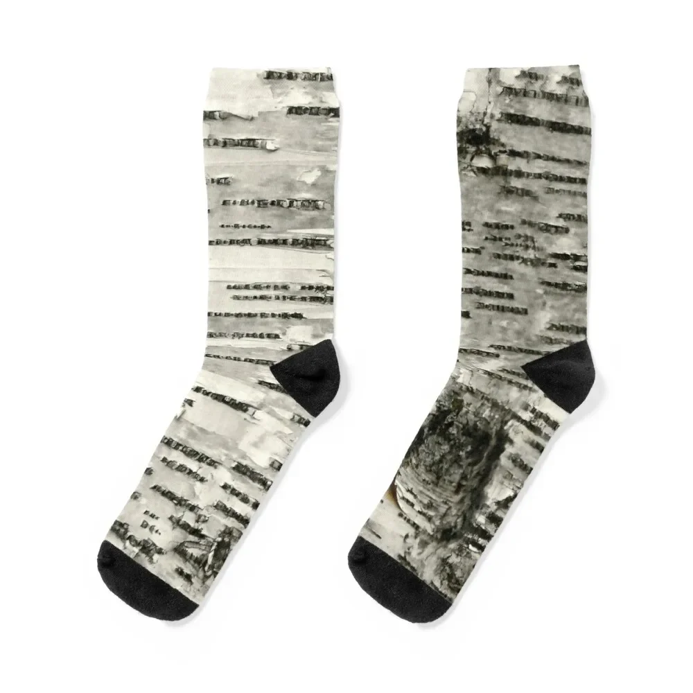 Birch Bark Socks anti-slip halloween floral Socks Girl Men's