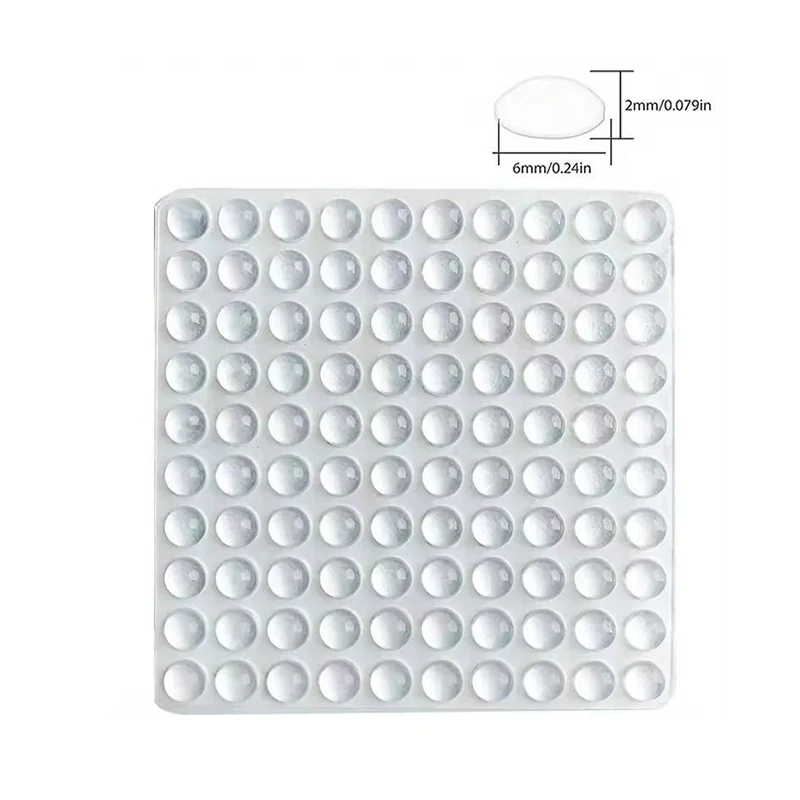 100Pcs Soft Silicone Rubber Anti Slip Bumpers Feet Pads Damper Buffer Cabinet Bumpers Silicone Furniture Pads Drawer Door Pad