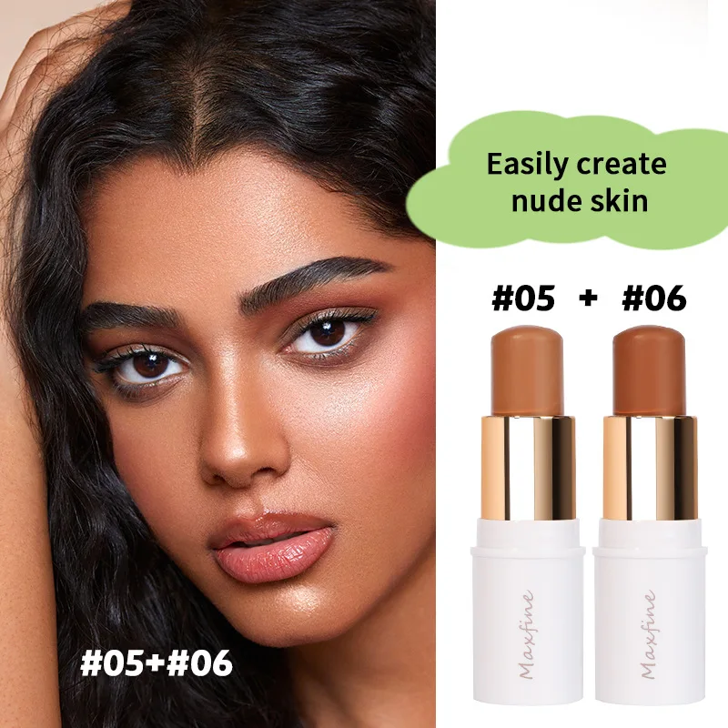 Maxfine 6 Color Concealer Stick Waterproof Moisturizing Lasting Natural Brighten Fashion Multi-functional Foundation Stick 8.5g