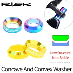 RISK M6 Titanium Bicycle Disc Brake Concave and Convex Washer Gasket Spacer for Shimano XT R M8000 Bike Hydraulic Height Adjust