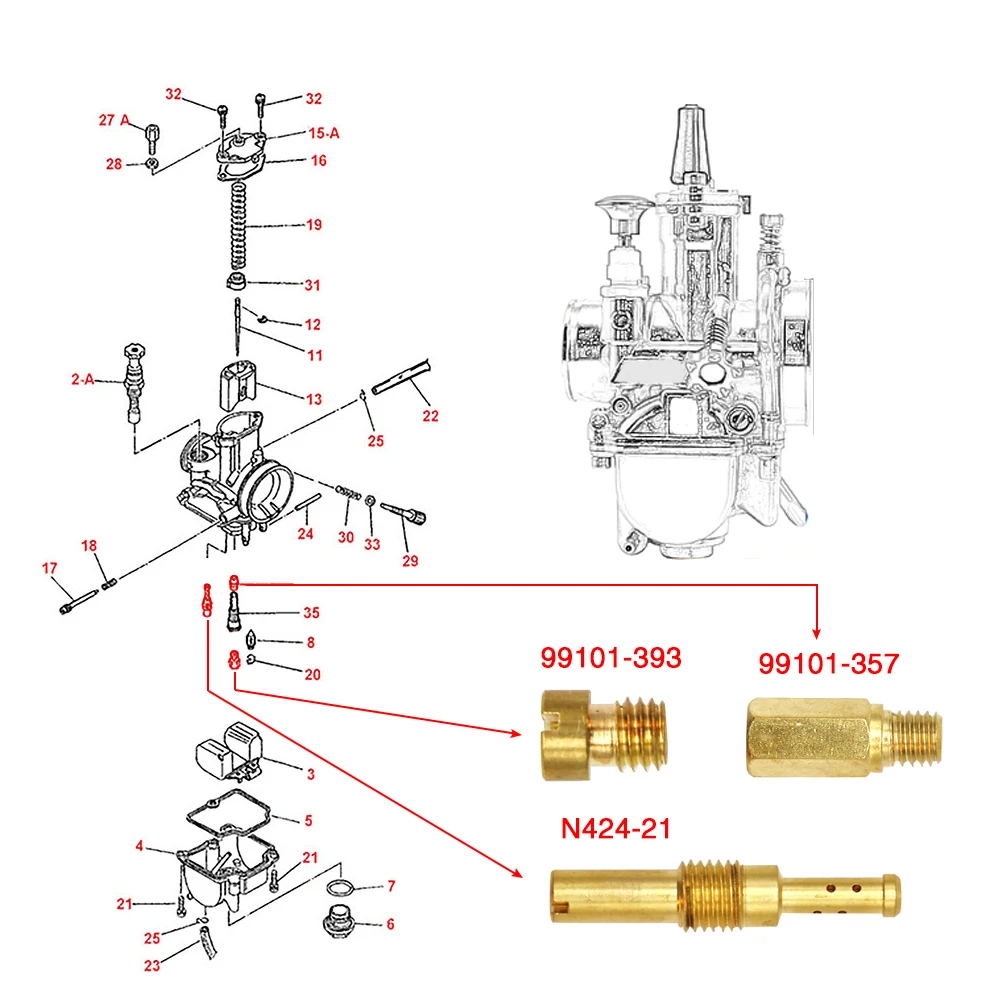 SCL Racing 20pcs Carburetor Main Slow/Pilot Jet Kit Replacement For PWK PWM PE PJ FCR Motorcycle Carb Jets Keih OKO KOSO