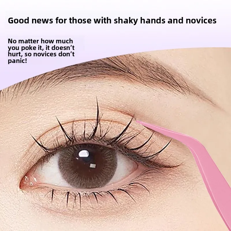 Pince à cils durable en acier inoxydable, pince à cils de greffage DIY, pince à cils légère segmentée