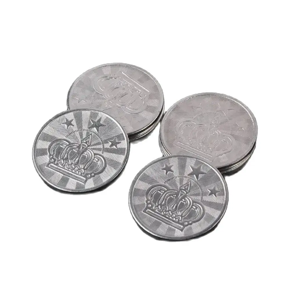 500pcs 25*1.85mm Stainless Steel Arcade Game Coin Pentagram Crownp or 888 Tokens Instead of currency for coin acceptor