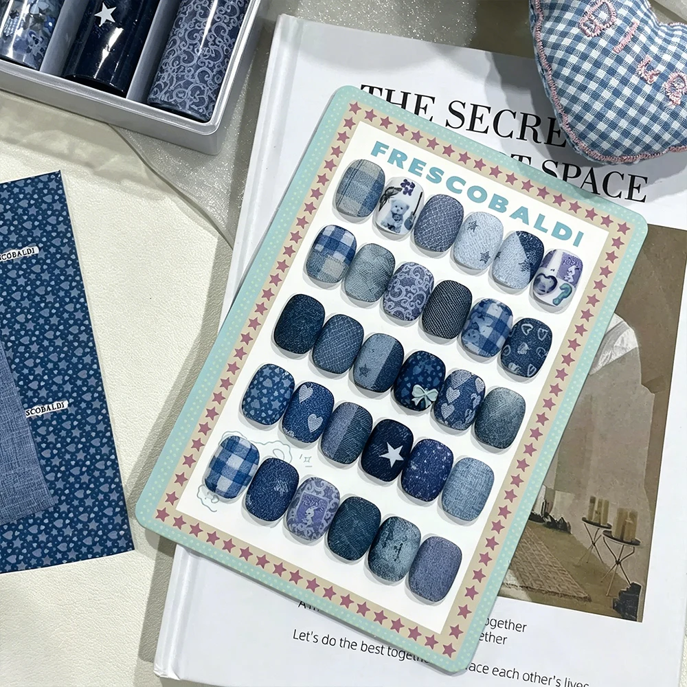 10 Fogli 3,8*20cm Nuovi Adesiv - Nail Art Denim recensione e prezzo
