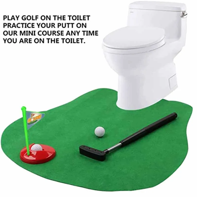 Novità toilette creativa per bambini giocattoli da Golf sport Fitness Stadium Set Mini Toilet Golf Toys giocattoli divertenti regali