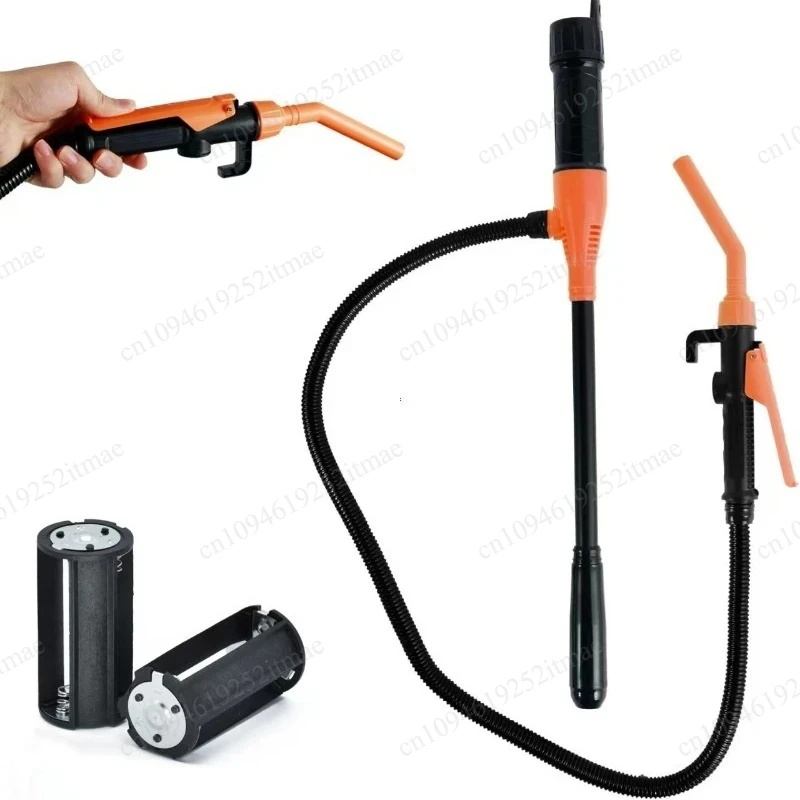 Portable Battery Powered Liquid Transfer Pump with Flow Control Nozzle for Gas Diesel