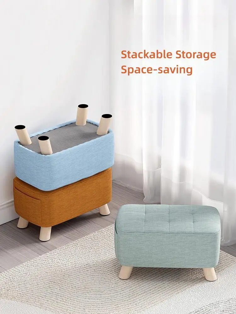 مقعد صغير من الخشب الصلب للاستخدام المنزلي ، مسند قدم بسيط ، مقعد قصير ، مقعد مدخل ، أريكة غرفة المعيشة ، كرسي