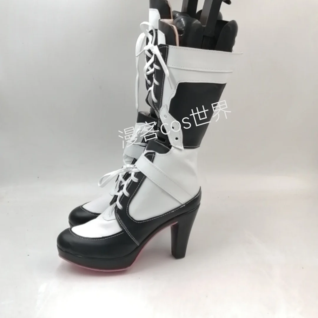 Game NIKKE The Goddess of Victory Viper Cosplay Shoes High Heel Boots Wig Flaxen 80cm Long Straight Halloween Party Accessories