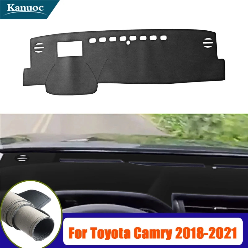 Car Dashboard Cover Dash Mat Pad Dashmat Non-slip Sunshade Pad Carpet Styling Accessories For Toyota Camry 2018 2019 2020 2021