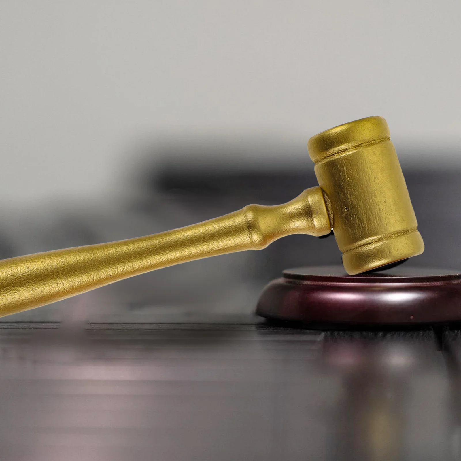 ค้อนไม้จำลองสำหรับผู้พิพากษา 6 ชิ้น ค้อนศาล ค้อนประมูล ค้อนสำหรับเล่นบทบาทสมมติ ค้อนไม้ของเล่น