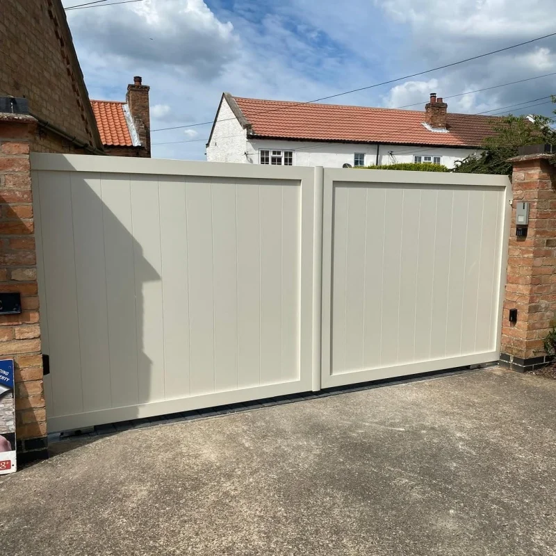 Aluminum Alloy Sliding & Swing Gate for Driveway Garden Villa 3D Modeling Customizable Styles 10+ Year WarrantyCustomizable