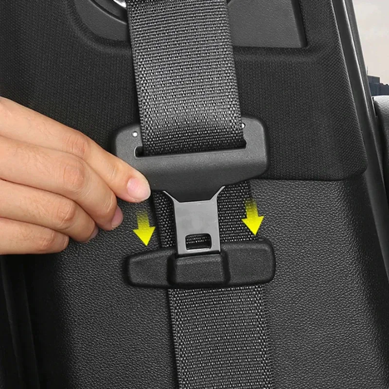 2PCS Car Seat Belt Limiter Buckle Stopper Self Adhesive Fixed Clip Anti Slip Auto Safety Accessories