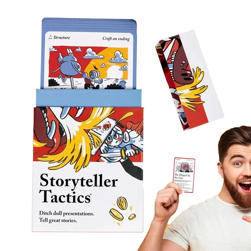 

Тактическая колода карт Storyteller, карточные игры, карточные карты Persuasion, креативные карточки-рассказные 54 карточки, командная тактика, деловой инструмент