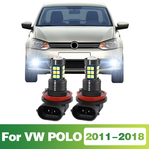 Đèn sương mù phía trước LED cho Volkswagen, đèn xe hơi, phụ kiện, VW, Polo 6R, MK6, 2011, 2012, 2013, 2014, 2015, 2016, 2017, 2018, 2 PCS 10 Bán hàng chính VW Polo 6R Farol - №8