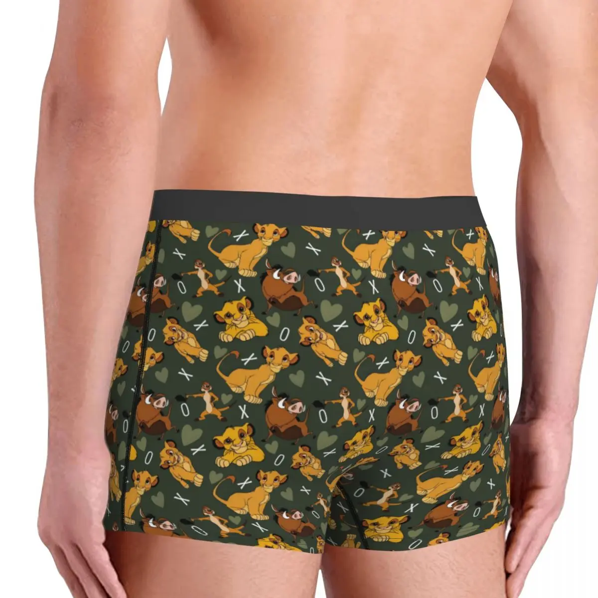 Calzoncillos Boxer personalizados de la película del Rey León para hombre, ropa interior con estampado 3D de Simba Cub de dibujos animados, bragas, calzoncillos transpirables