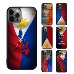 Ph Philippines Flag Plastic Black Phone Case For iPhone 17 Air 15 16 16e 14 13 12 11 Pro Max Coque PLUS mobile fundas