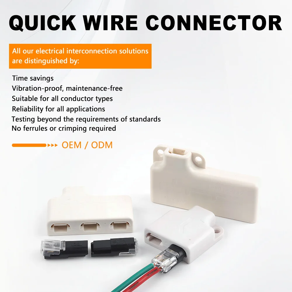 DIY GO Steckbarer Kabelverbinder-Set mit 1-zu-2/3/4-Wege-Splitter, Keine Crimp-Verbindung, Push-in-Anschluss für Auto, Moto, LED-Streifen, Anschlussdose – Detail 2