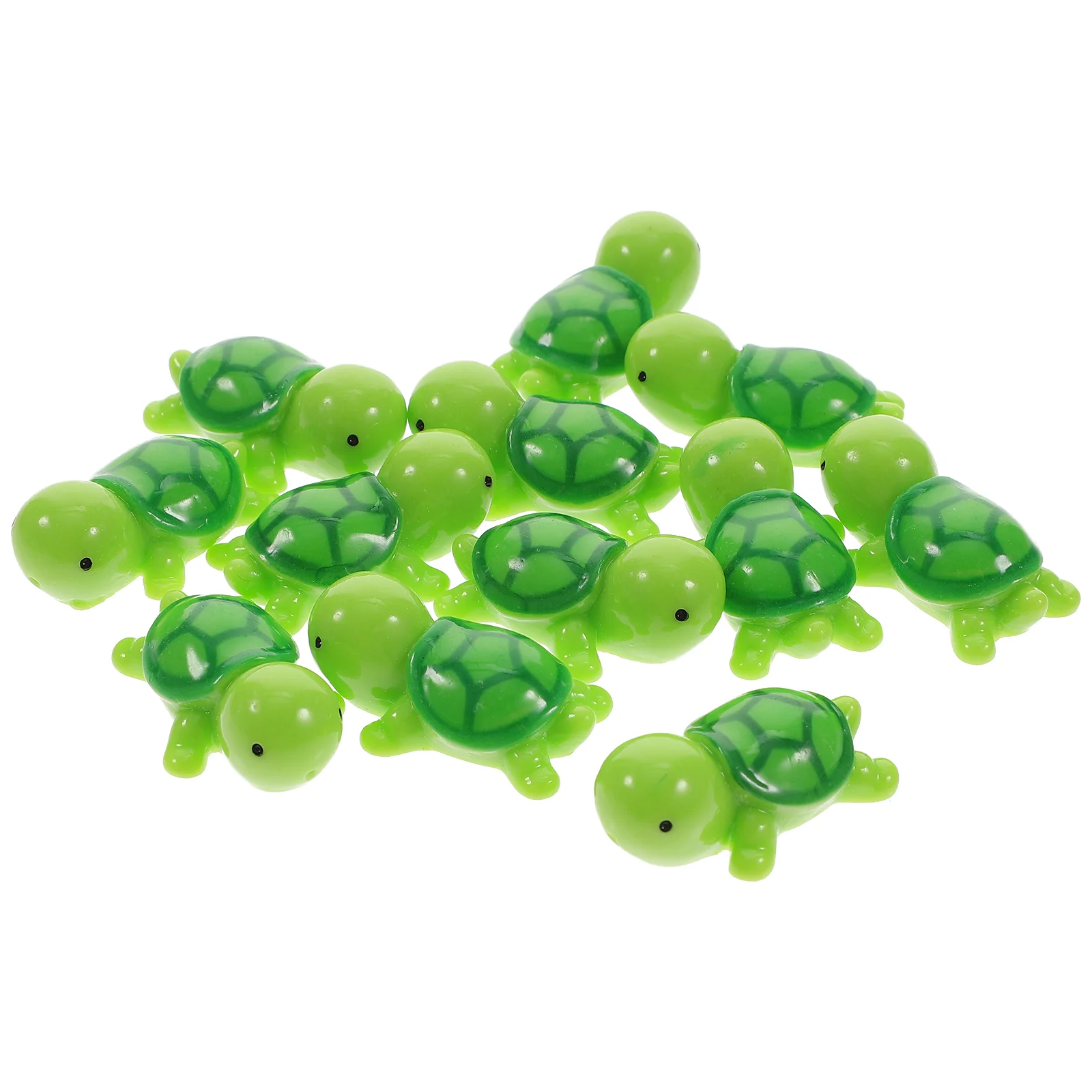 20 Pcs Mini Turtle Tiny Sea Turtles Toy Ocean Ornaments Animals Figures Plush Toys Glass