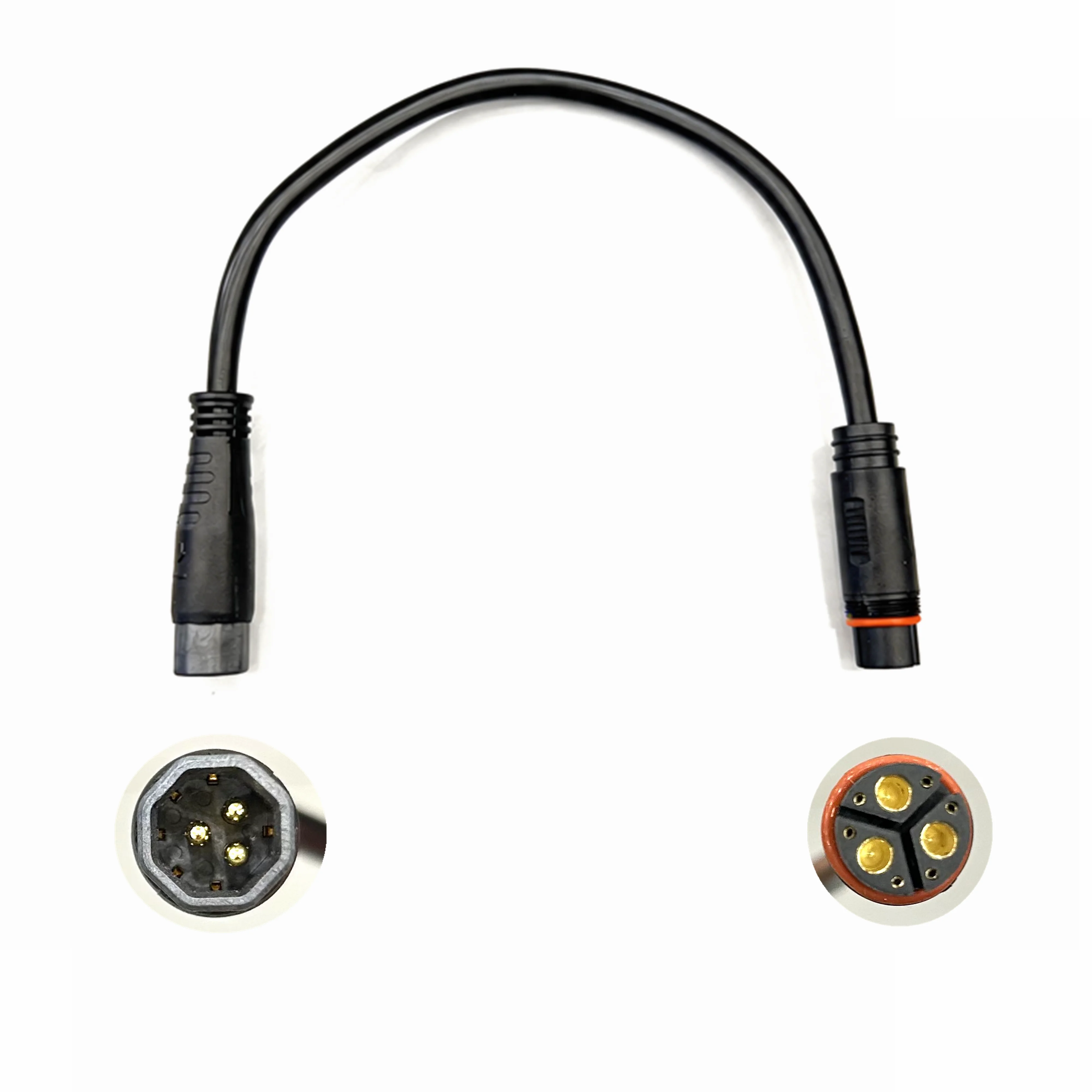 Adaptateur De CâBle De Moteur De Moyeu Pour VéLo éLectrique Z916 MâLe L915 Femelle, Connecteur Julet 9 Broches Avec 3 Fils De Phase Et 6 Fils De Signal Pour Moyeu Bafang Fat-image