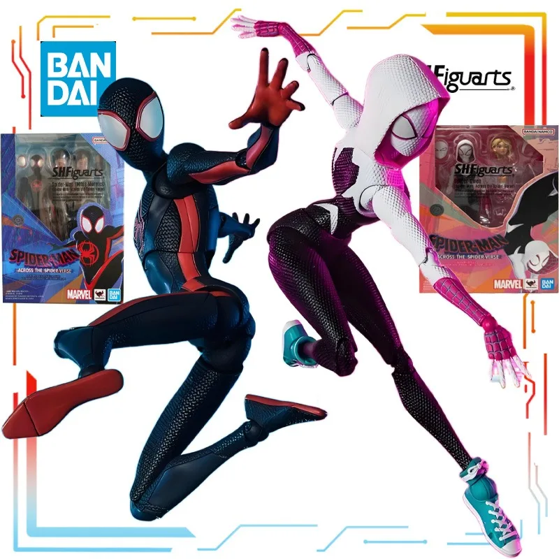

Authentic Bandai Original SHF Handsome Mobile Doll Series Spider Man Gwen Anime Action Figure Model Toys Model Gifts for Boys