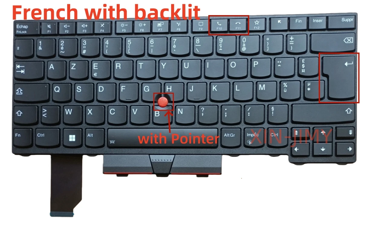 

French Laptop Keyboard For Lenovo ThinkPad T14 Gen1 Gen2 E480 E485 E490 E495 E490S L380 L480 L390 L490 T480S T490 with backlit