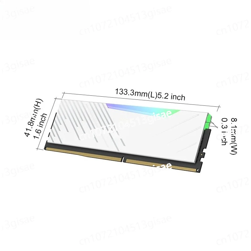 Clé mémoire DDR5 RGB UDIMM, PC5 16 Go/32 Go, fréquence 6000 MHz/6400 MHz, adaptée au bureau, version blanche